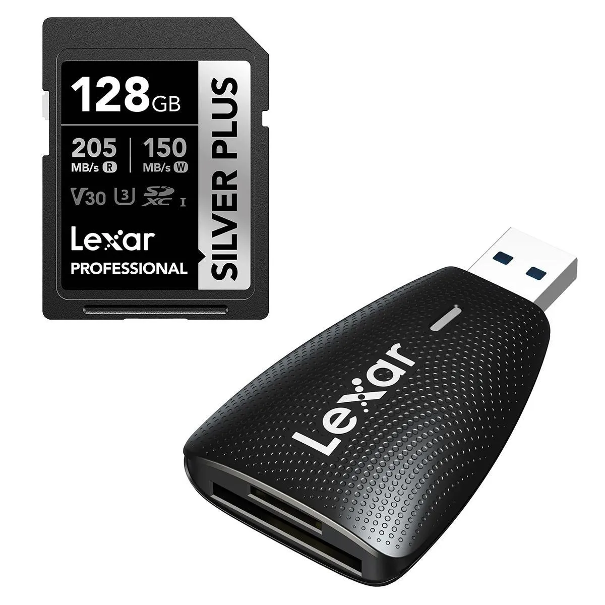 Lexar Lexar Professional SILVER PLUS SDXC 128GB V30 memory card — product photo