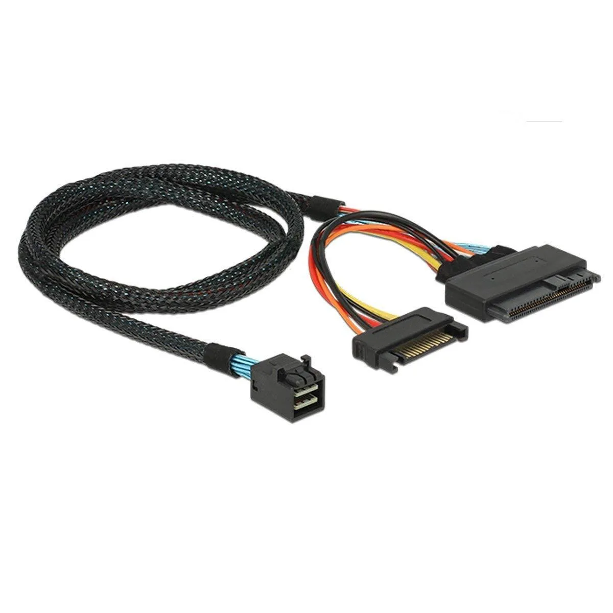 CableDeconn CableDeconn SFF-8643 to SFF-8639 Cable 0.5m 15Pin SATA Power — product photo
