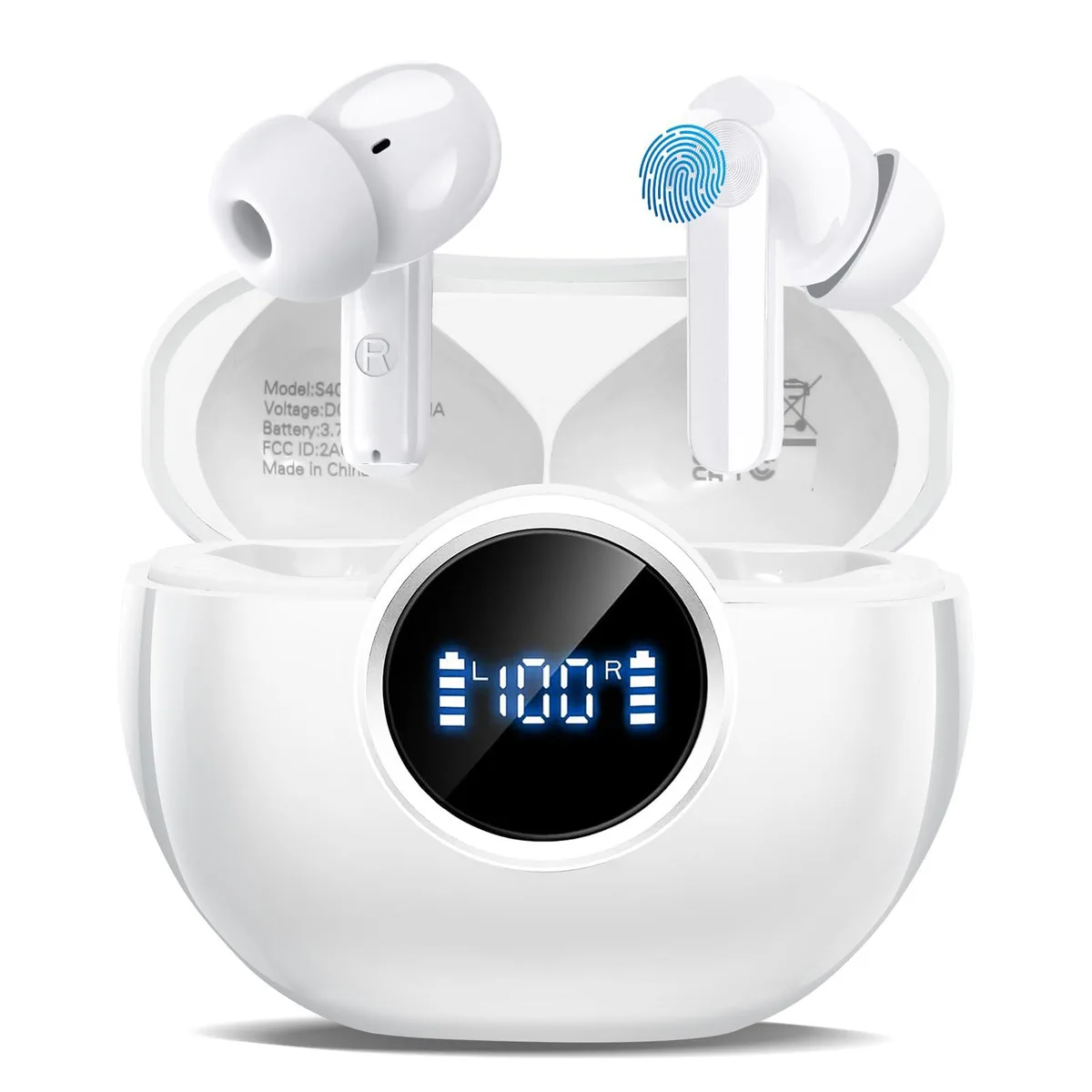 No Sew No Sew S40 Bluetooth 5.4 in-ear headphones white — product photo