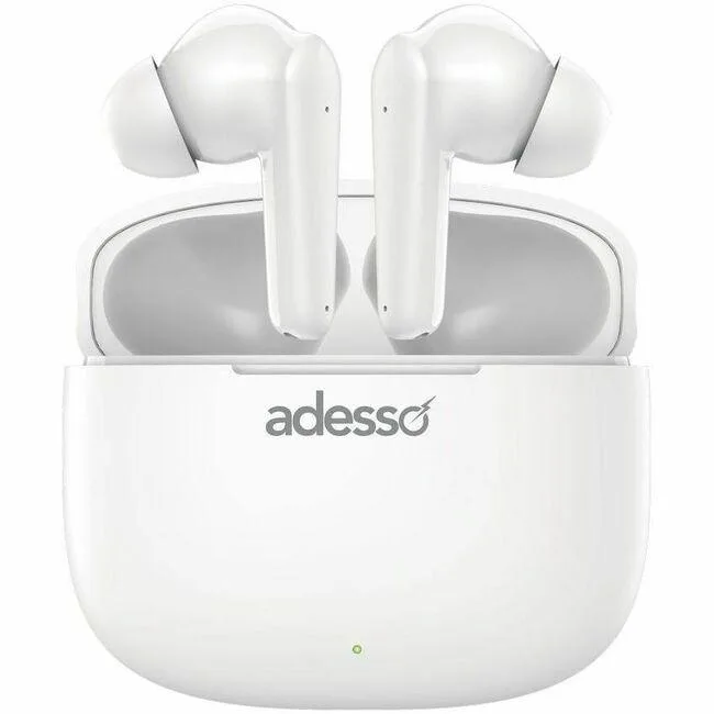 Pair of true wireless earbuds in charging case