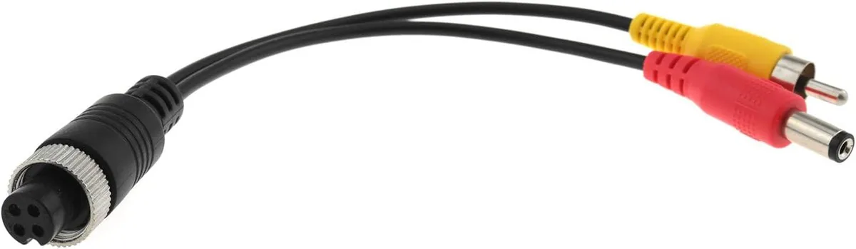Boxwave Boxwave 4 Pin Female Aviation to RCA Male and DC Male Adapter 20cm 7.87in — product photo