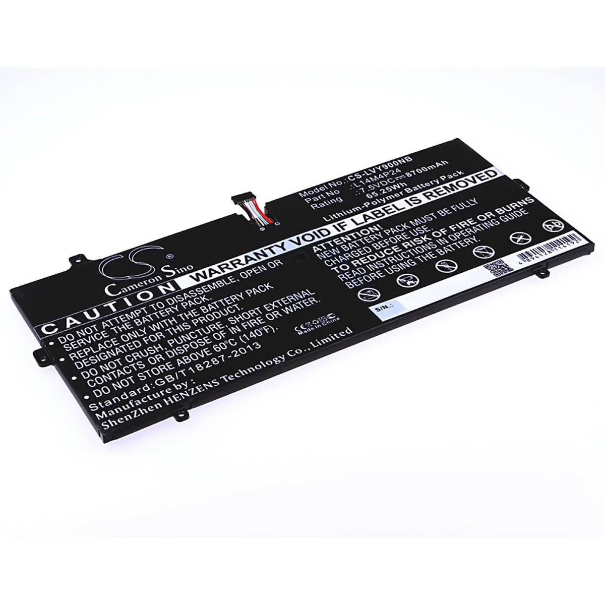Cameron & Co Cameron & Co DS-CS-LVY900NB laptop battery 8.7 Ah 7.5V 8700mAh 65.25Wh Li-Polymer Black — product photo