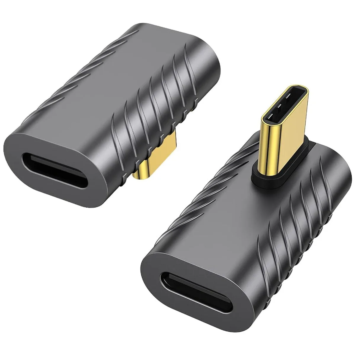 Zell Electronics Zell Electronics USB-C 90° adapter 2-pack Space Gray — product photo