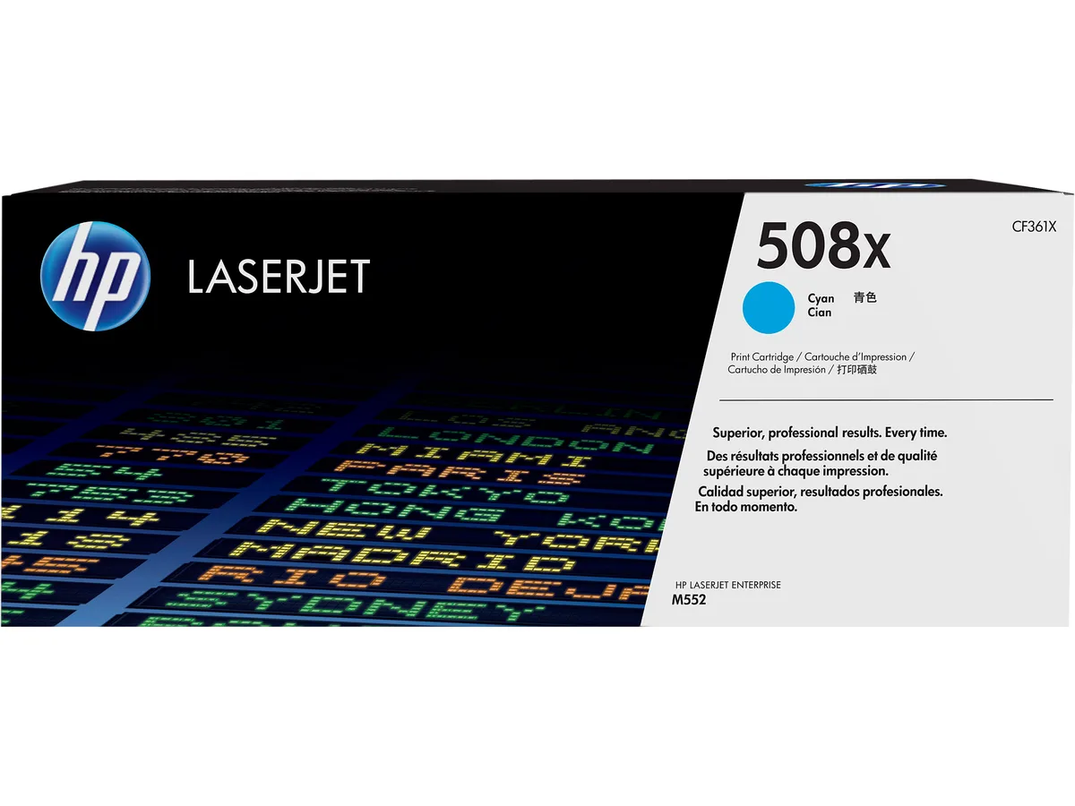 HP HP CF361X 508X High Yield Cyan Toner Cartridge 9500 Pages — product photo