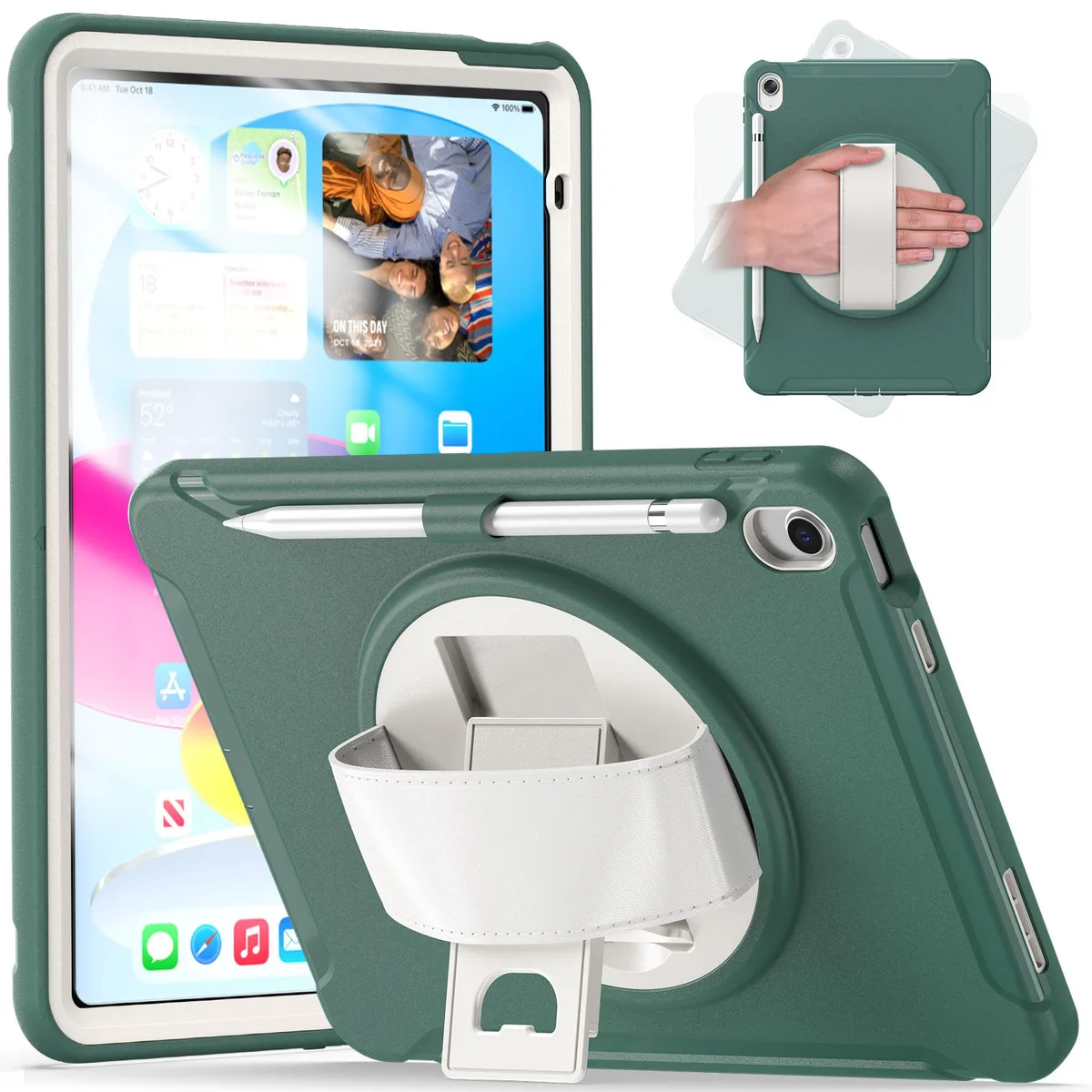 Werleo Werleo iPad 10th Gen 10.9" 2022 Rugged Case Green — product photo
