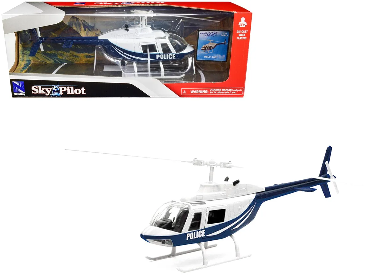 New Ray Toys New Ray Toys Bell 206 Police Sky Pilot 1/34 Diecast — product photo