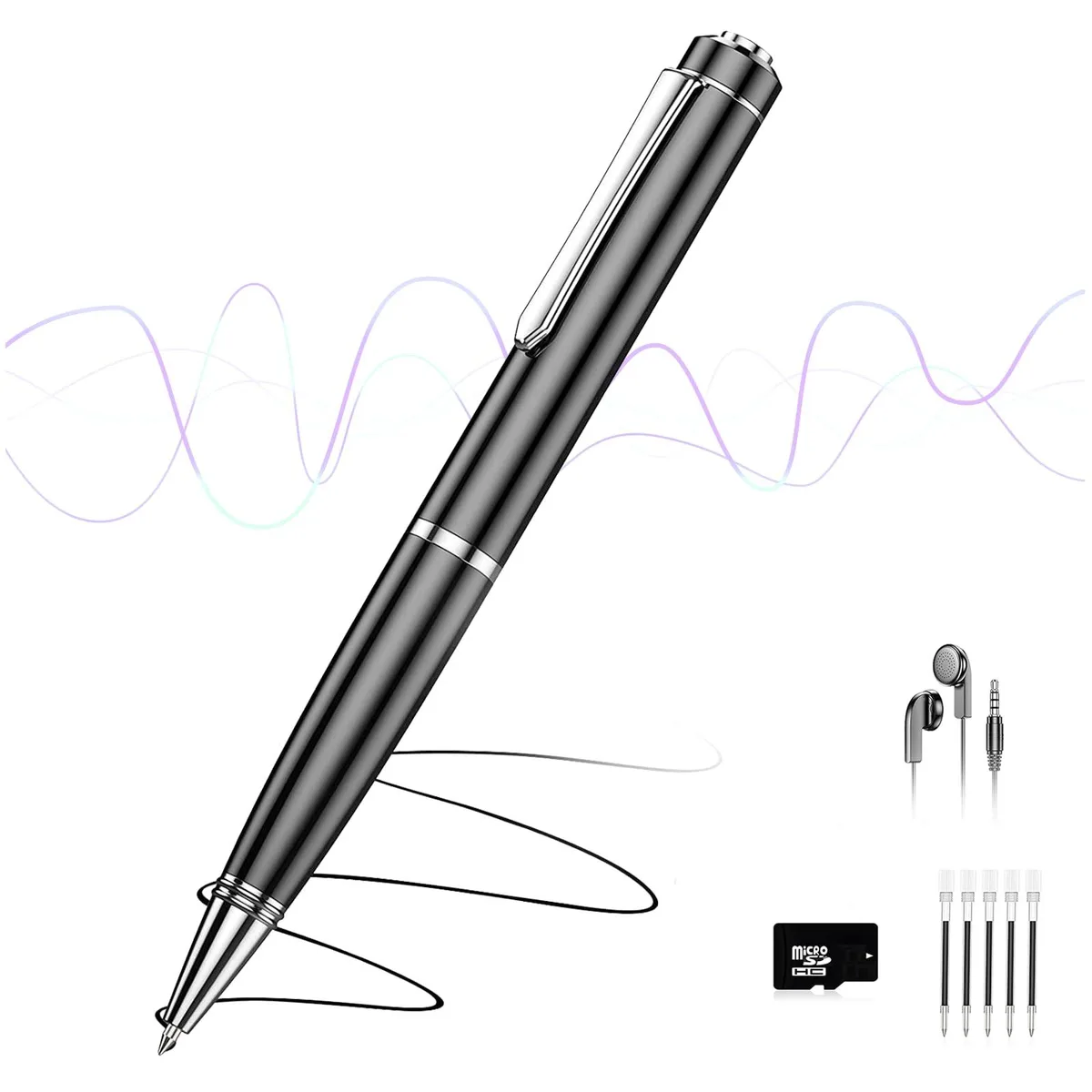  NinTaBro 72GB Voice Recorder 20h battery AI noise reduction — product photo