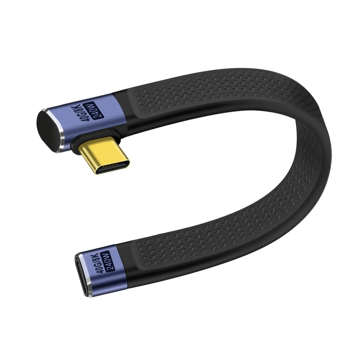 BUCIER BUCIER USB C Extension Cable 40Gbps 240W Left Right Bent 13cm — product photo