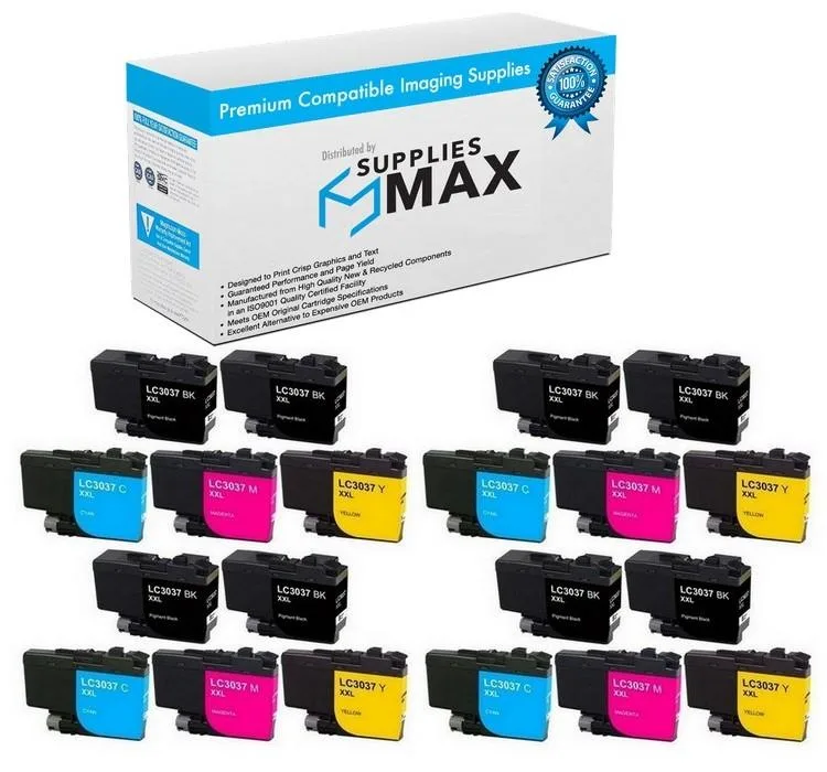 SuppliesMax SuppliesMax LC-3037-8BK4CMY Super High Yield Inkjet Combo Pack — product photo