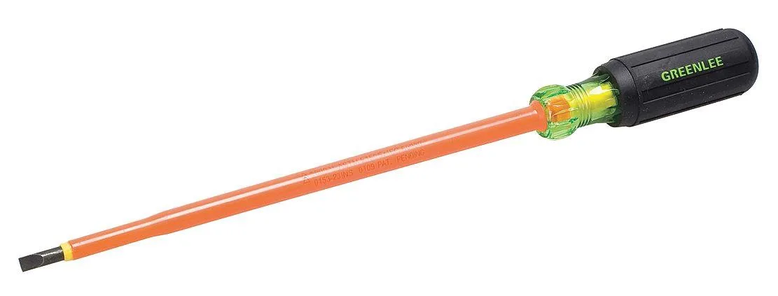 Greenlee Greenlee 0153-23-INS Insulated Slotted Hand Screwdriver 3/16 in — product photo