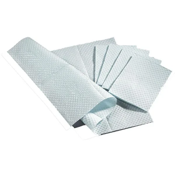 Medline Medline NON24356B 2-Ply Tissue/Poly Towels Blue 13x18 500/Box Home Health Care — product photo