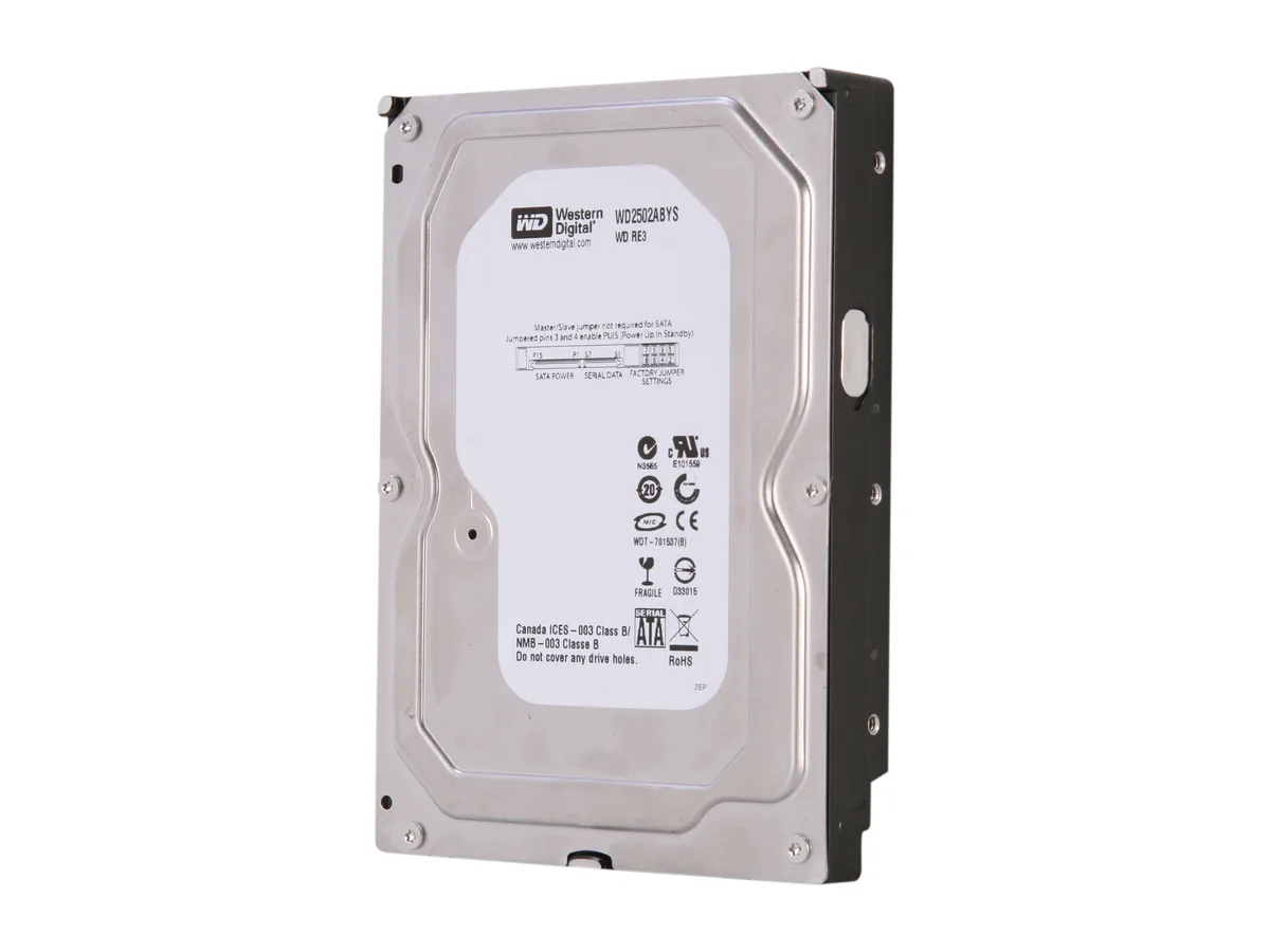Western Digital Western Digital WD2502ABYS 250GB 7200 RPM 16MB Cache SATA 3.0Gb/s 3.5" Internal Hard Drive — product photo
