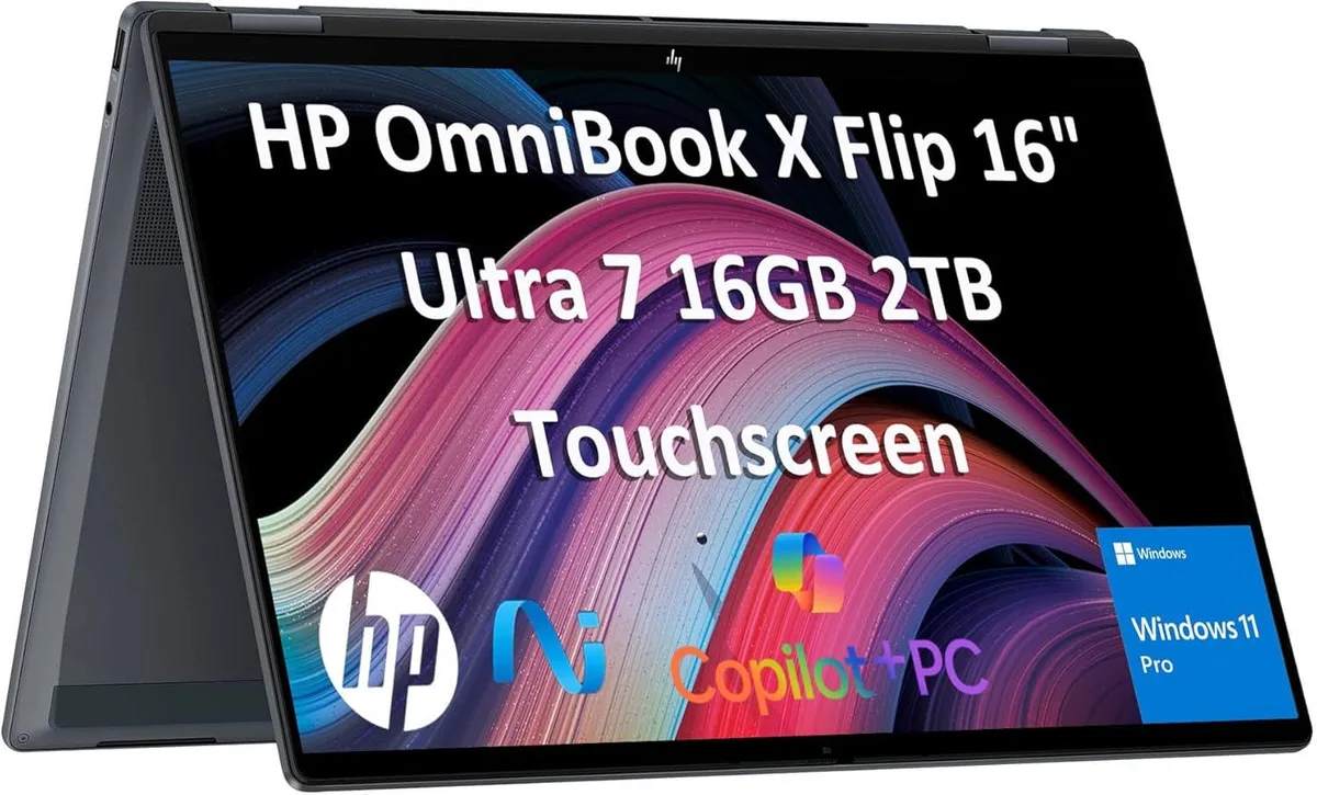 HP HP OmniBook X Flip 16" 2-in-1 Laptop Core Ultra 7 256V 16GB 2TB Arc 140V — product photo