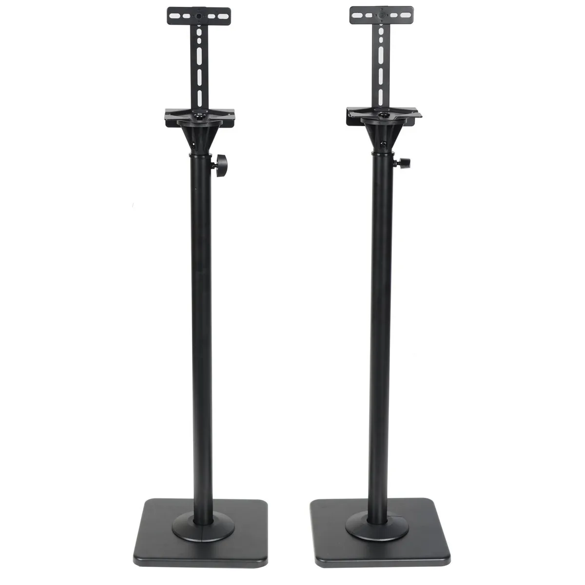 VideoSecu VideoSecu MS08B Adjustable Floor Speaker Stands Pair 26.5-47in 20lbs Black — product photo