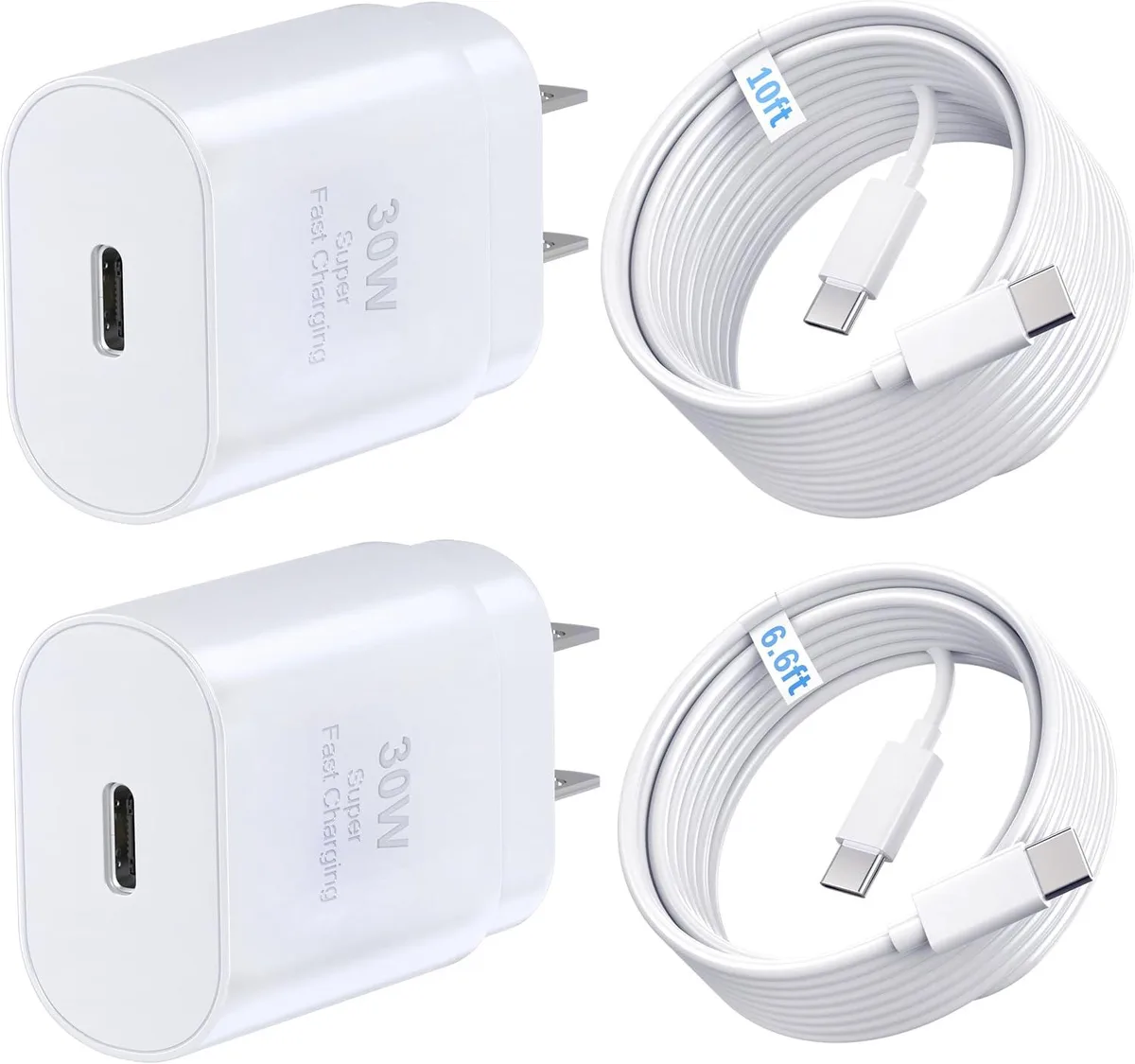 ONITOON ONITOON 30W USB-C Charger with 6.6ft &amp; 10ft Cables — product photo