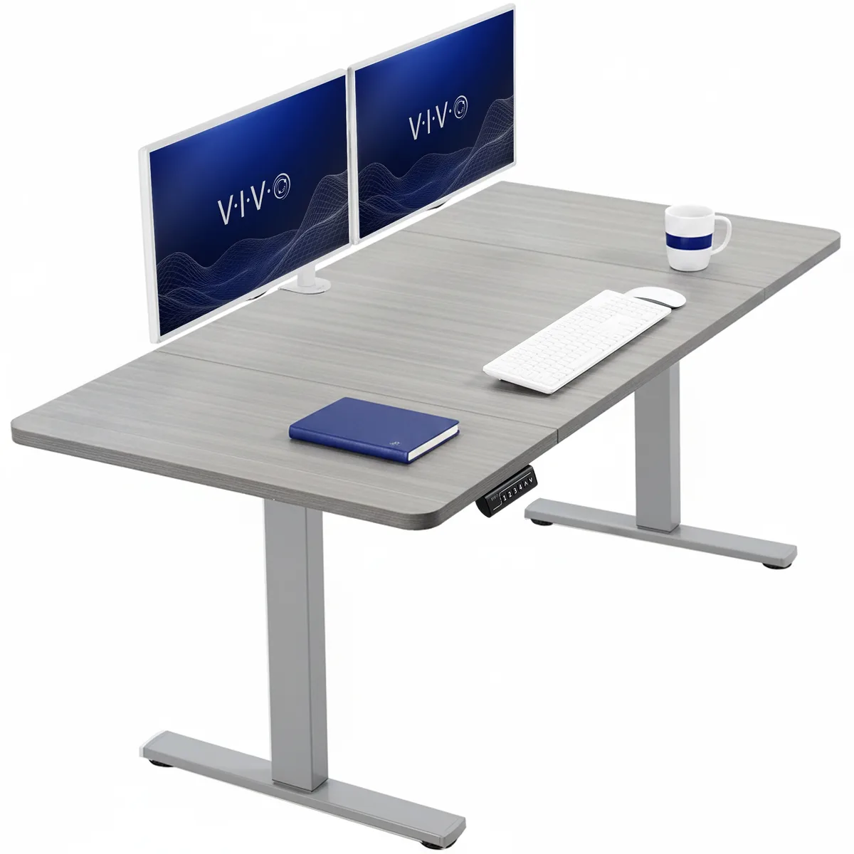 VIVO VIVO Electric Standing Desk 60 x 30 Dark Gray Top 220 lbs — product photo