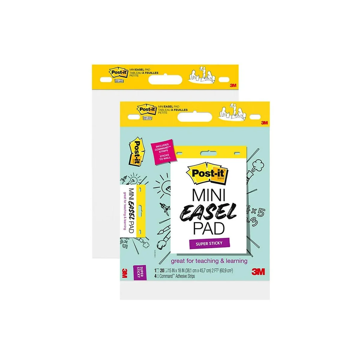 3M 3M 577SS-2PK Post-it Easel Pads 15x18 20 Sheets 2 Pack — product photo