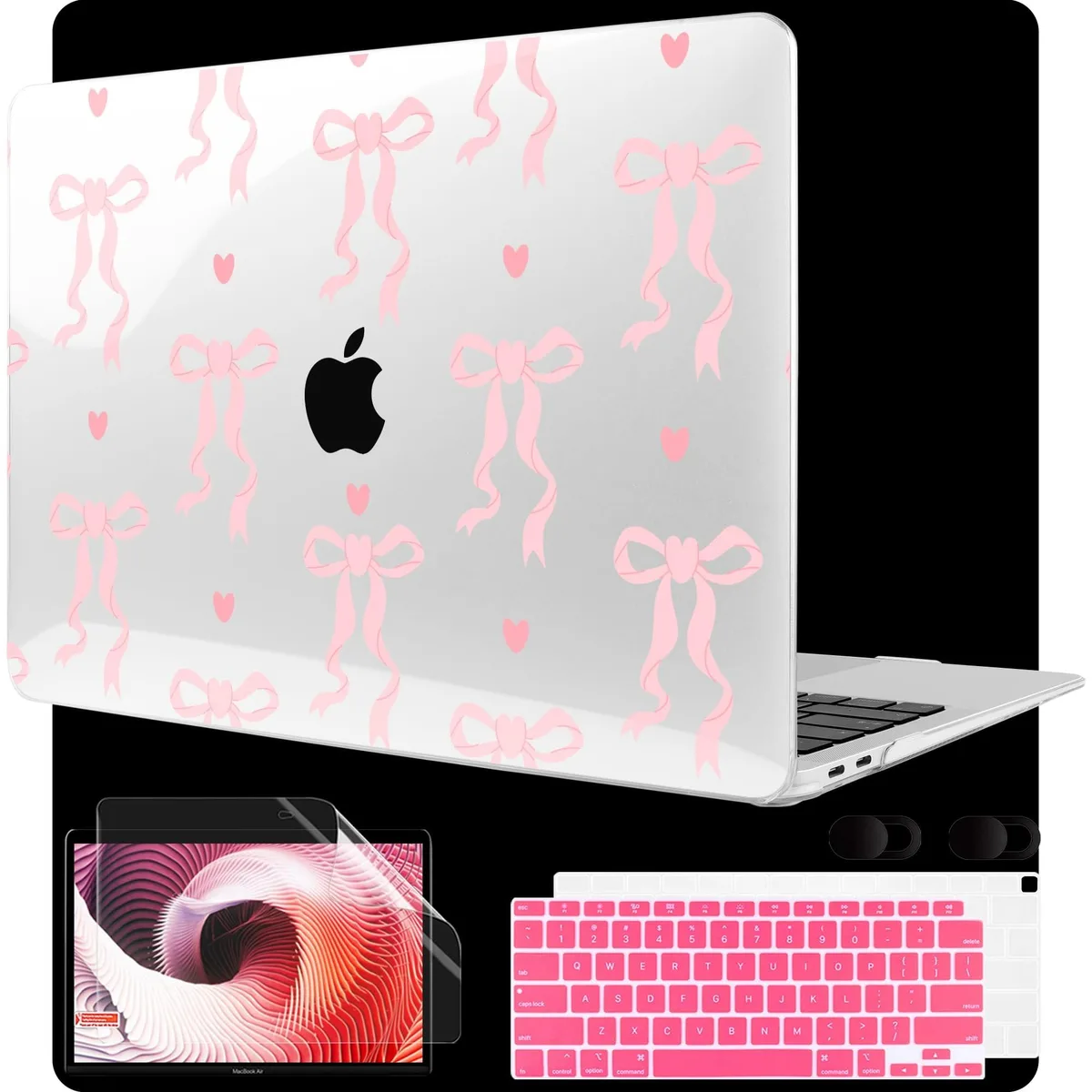 ARCTIC ARCTIC 2 in 1 accessory MacBook Air 13.3 2018-2021 A2337 M1 A2179 A1932 Bow &amp; Hearts — product photo