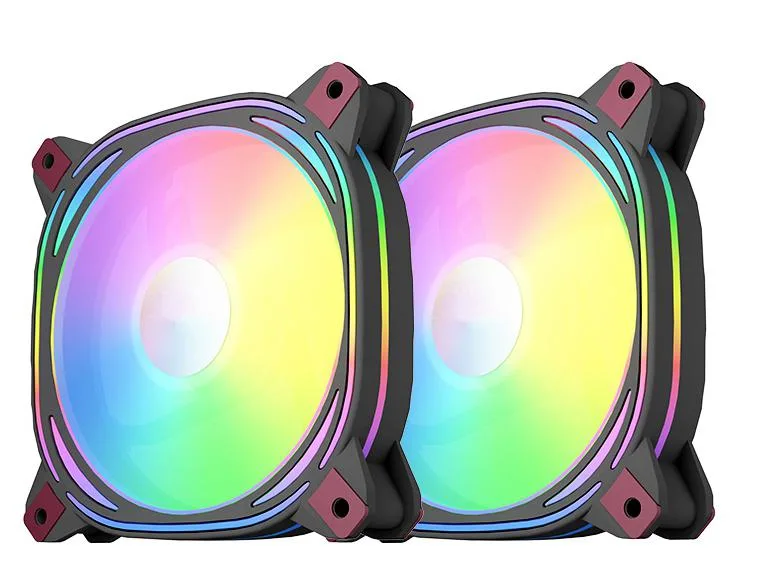 Corn Electronics Corn Electronics Aurora Z12 Black ARGB 120 mm case fan 2-pack — product photo