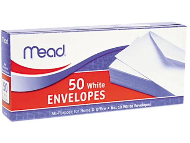 Mead Mead 75050 #10 Business Envelope 20 lb White 50/Box — product photo