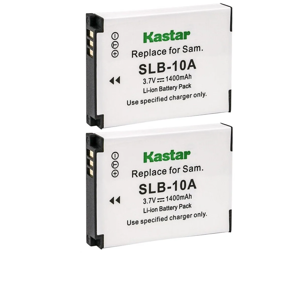 Kastar Kastar SLB-10A 2-pack Li-ion camera battery for SooCoo S60 S60B S70 1400mAh 3.7V 5.18Wh — product photo