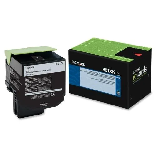Lexmark Lexmark 80C1XK0 Black Toner Cartridge 8000 Pages — product photo