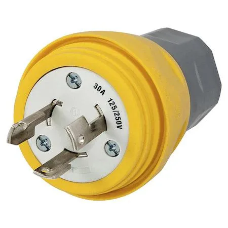 Hubbell Incorporated Hubbell Incorporated HBL28W08 Watertight Locking Plug 30 A 125/250V AC line protection — product photo