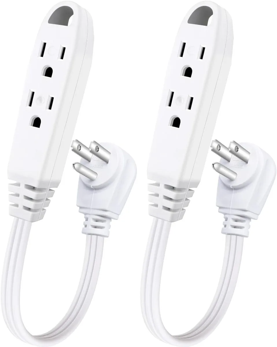  Kasonic 1 ft 3-Outlet Extension Cord 2-Pack 13A 125V 1625W — product photo
