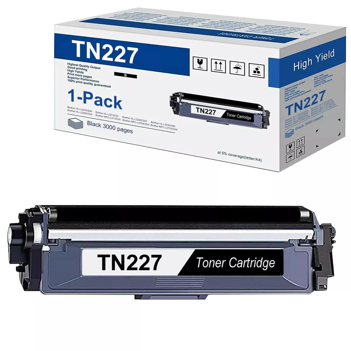 V4ink V4ink TN227 Black toner cartridge 1 pack compatible HL-L3210CW L3270CDW L3290C — product photo