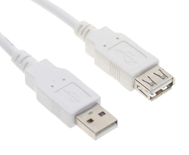 USBGear USBGear AA5FT-W USB 2.0 A-Male to A-Female Extension Cable 5ft White — product photo