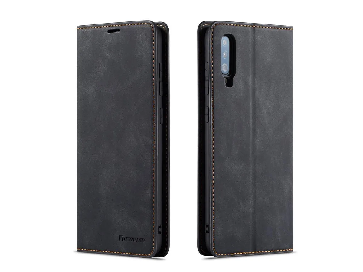 BONAEVER BONAEVER Samsung Galaxy A70 / A70S PU Leather TPU Bumper Card Holder Stand Magnetic Flip Wallet Case — product photo