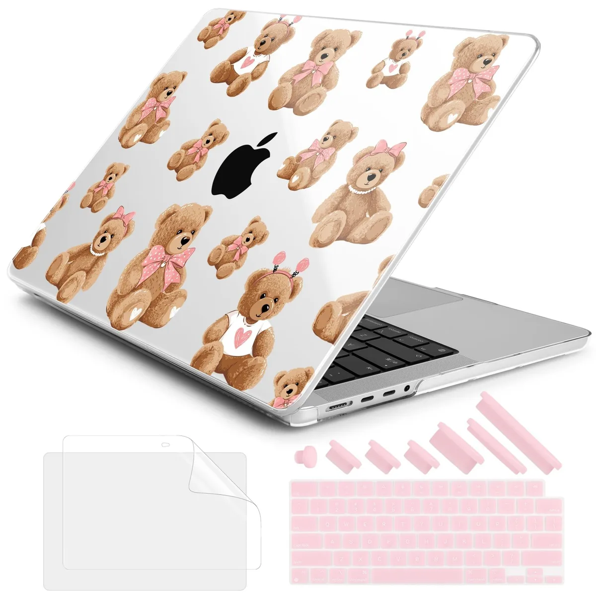 Batianda Batianda 16" MacBook Pro Case 2021-2026 Cartoon Bears 2 in 1 accessory — product photo