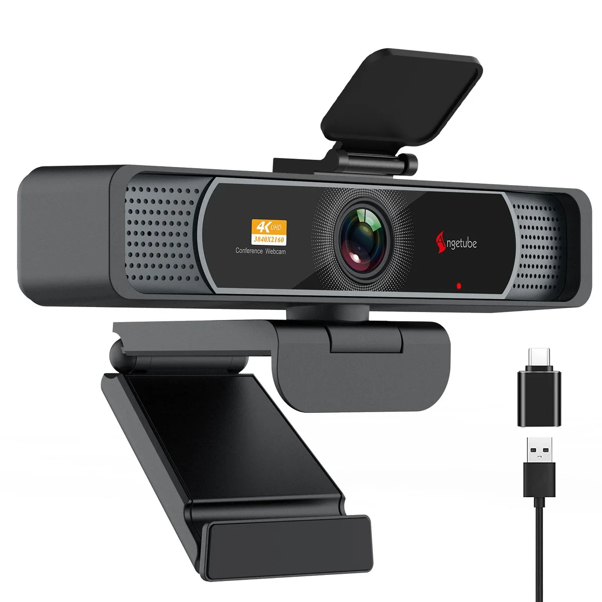 Angetube Angetube 914Max 4K webcam 120° FOV PDAF dual mics USB 2.0 privacy cover — product photo