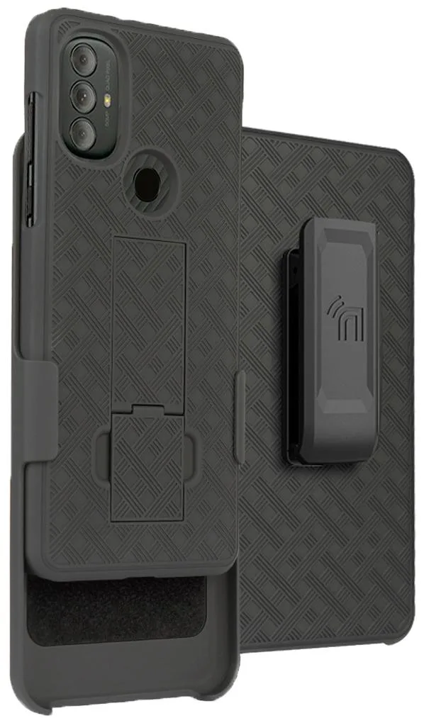 Nakedcellphone Nakedcellphone Case + Holster Combo for Moto G Power (2022) Black — product photo