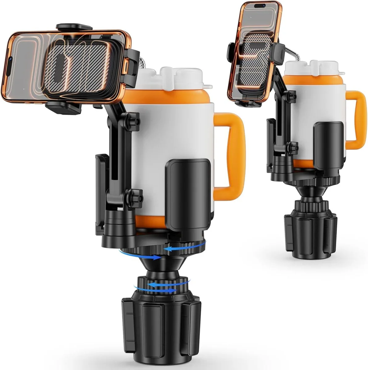 Keyence Keyence 2-in-1 Cup Holder Phone Mount Expandable Base Long Arm 360° Rotation — product photo