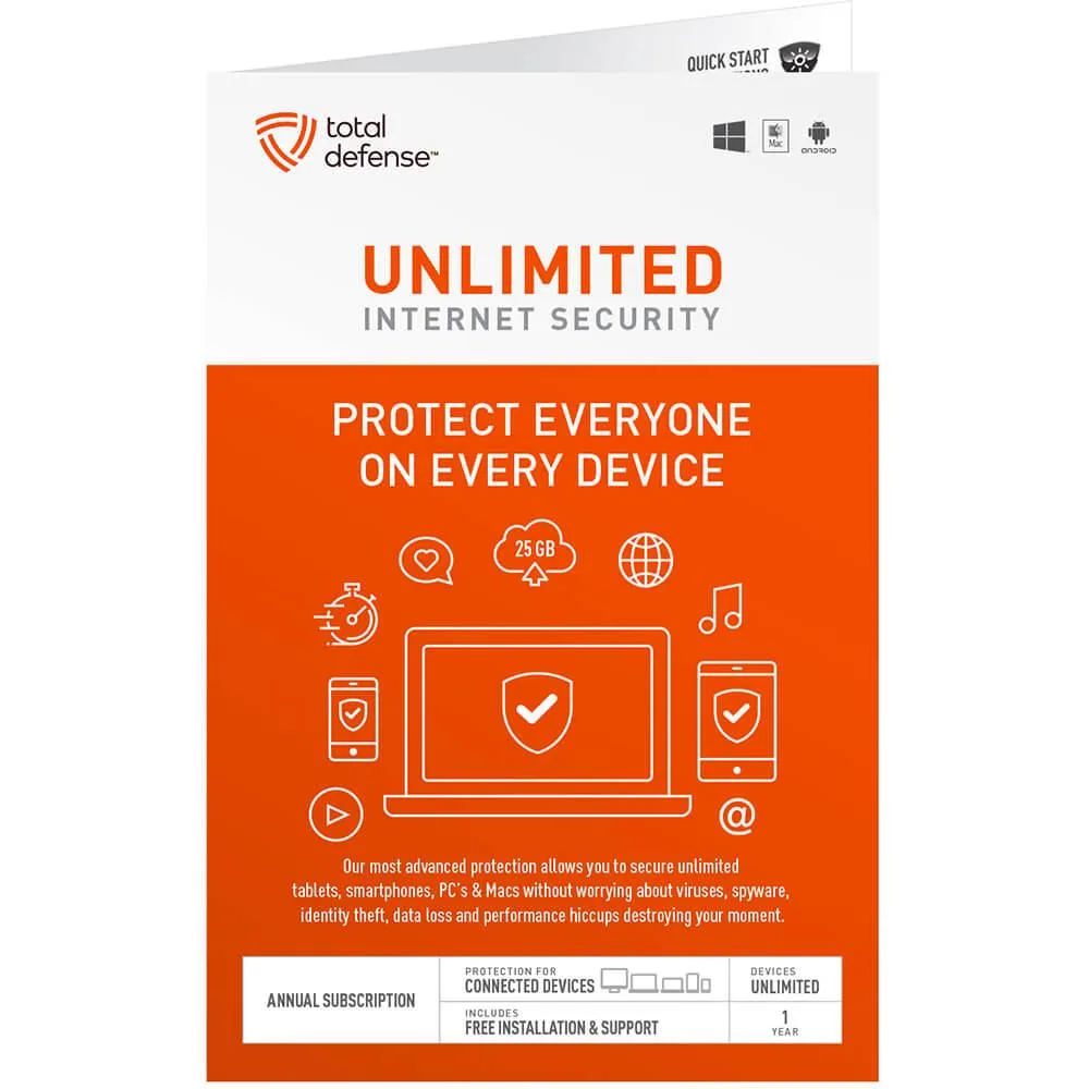 Total Defense Total Defense TLD13145 Unlimited Internet Security 25GB — product photo