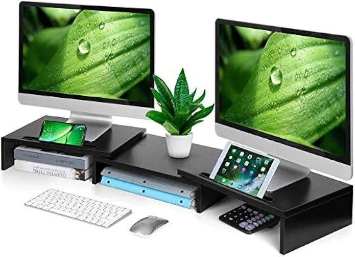 TAURKENAM TAURKENAM Dual Monitor Stand Riser 29.13–40.9 in 55 lbs 3.9 in rise — product photo