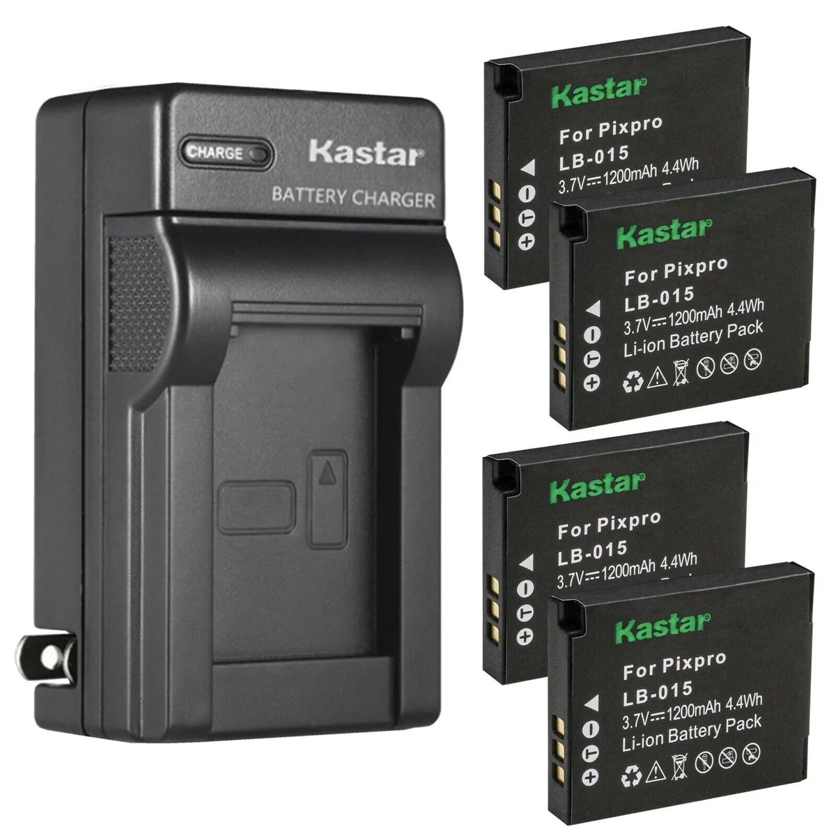 Kastar Kastar 4-Pack LB015 Battery &amp; AC Wall Charger — product photo