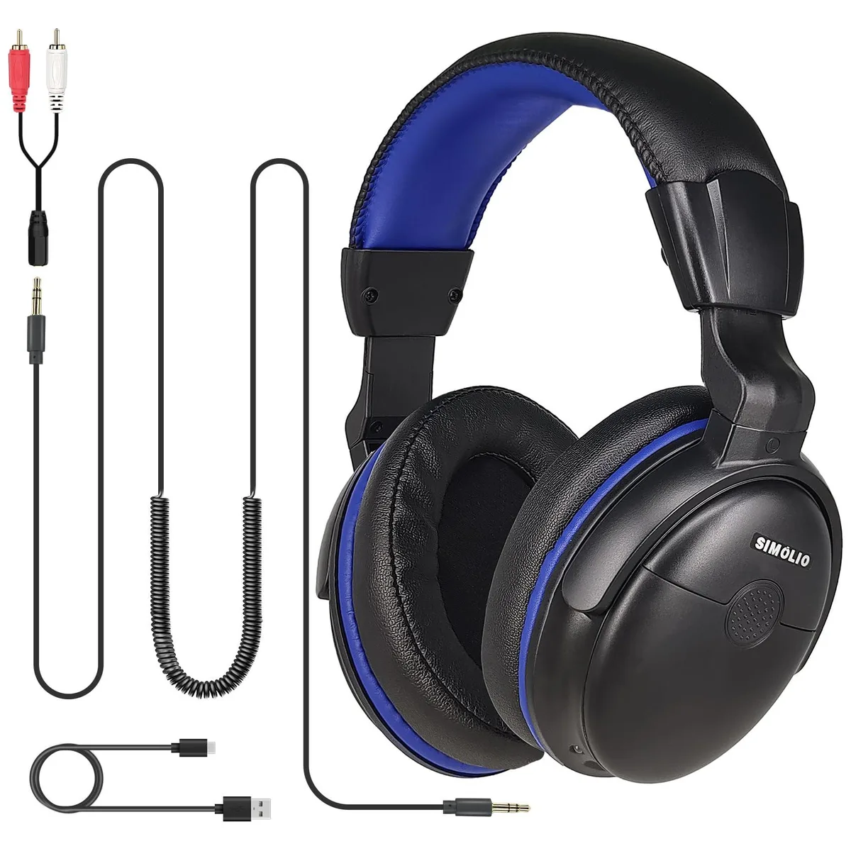  Philips SM-905TV Wired Headphones 5.5m Coil Cable 40h Battery 114dB TONE Control — product photo