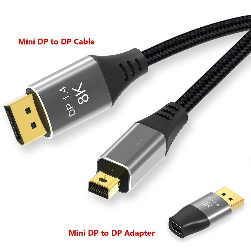LUOM LUOM TJ-A091 Mini DisplayPort to DisplayPort 1.4 Cable 3.3ft 8K@60Hz — product photo