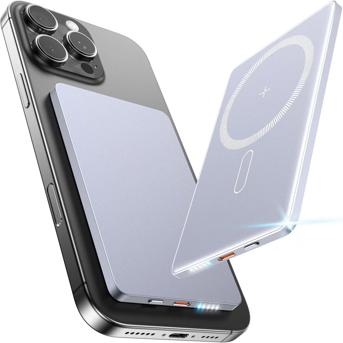 No Sew No Sew KR-W002 5000mAh 22.5W Magnetic Power Bank Grey — product photo