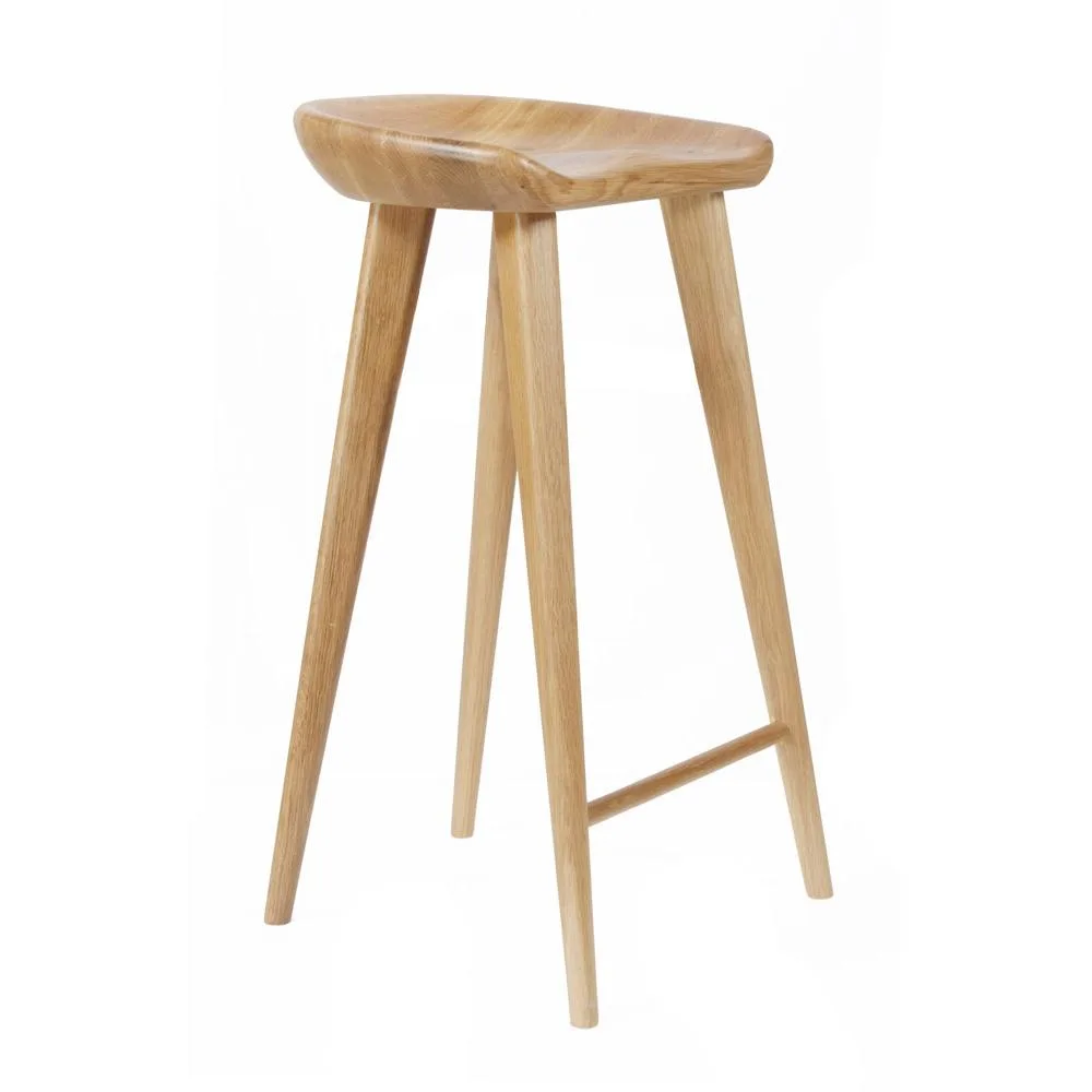 Vandue Corporation Vandue Corporation Tractor Carved Wood Barstool 30" Natural — product photo