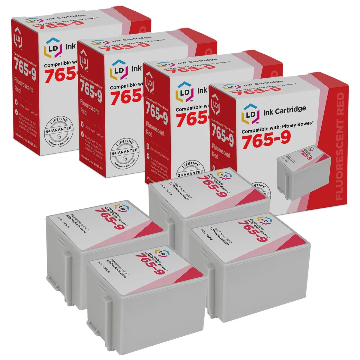 LD Products LD Products 765-9 Red Ink Cartridge 4-Pack 8000 Pages — product photo