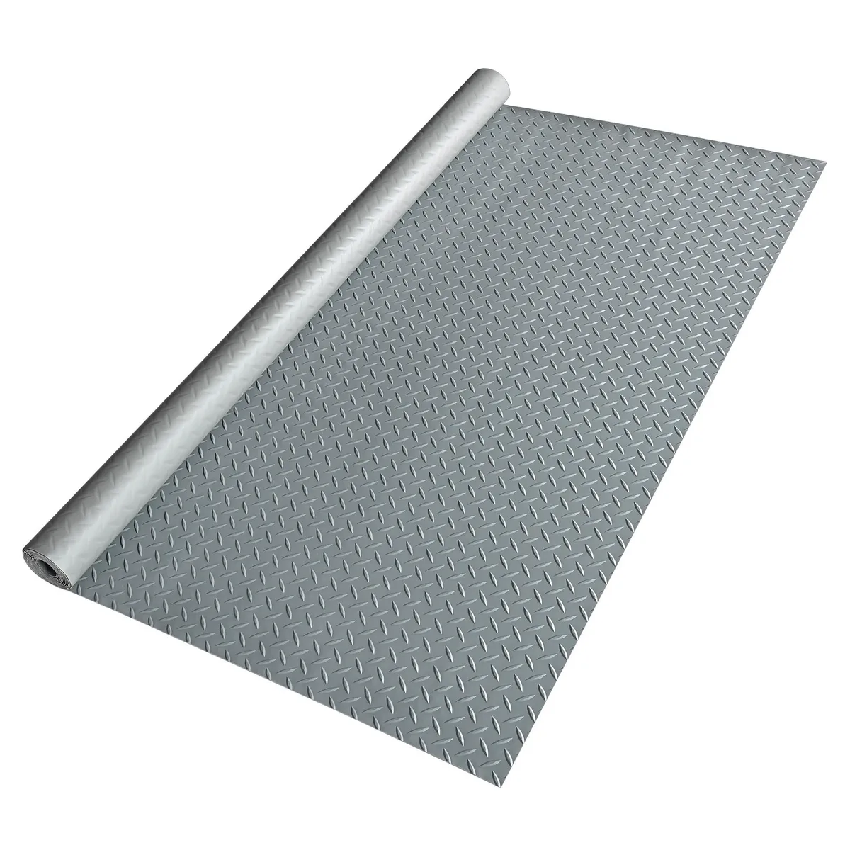 Yescom USA, Inc. Yescom USA, Inc. Garage Floor Mat Roll Diamond PVC 9x4 Ft Gray — product photo