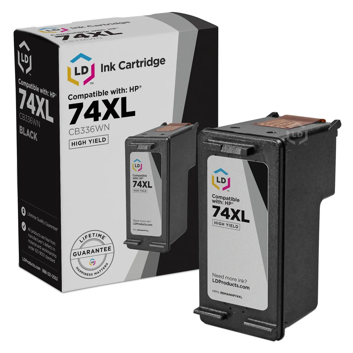 LD Products LD Products CB336WN HP 74XL High-Yield Black Ink Cartridge — product photo