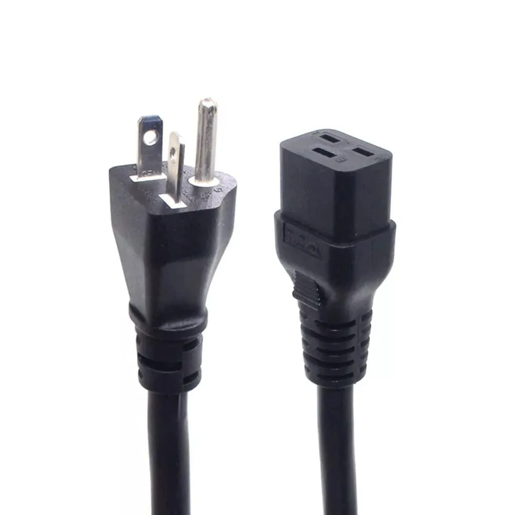  Toptekits HU-XI-122 NEMA 6-20P to IEC C19 Power Cord 6ft 12AWG 20A 250V Black — product photo