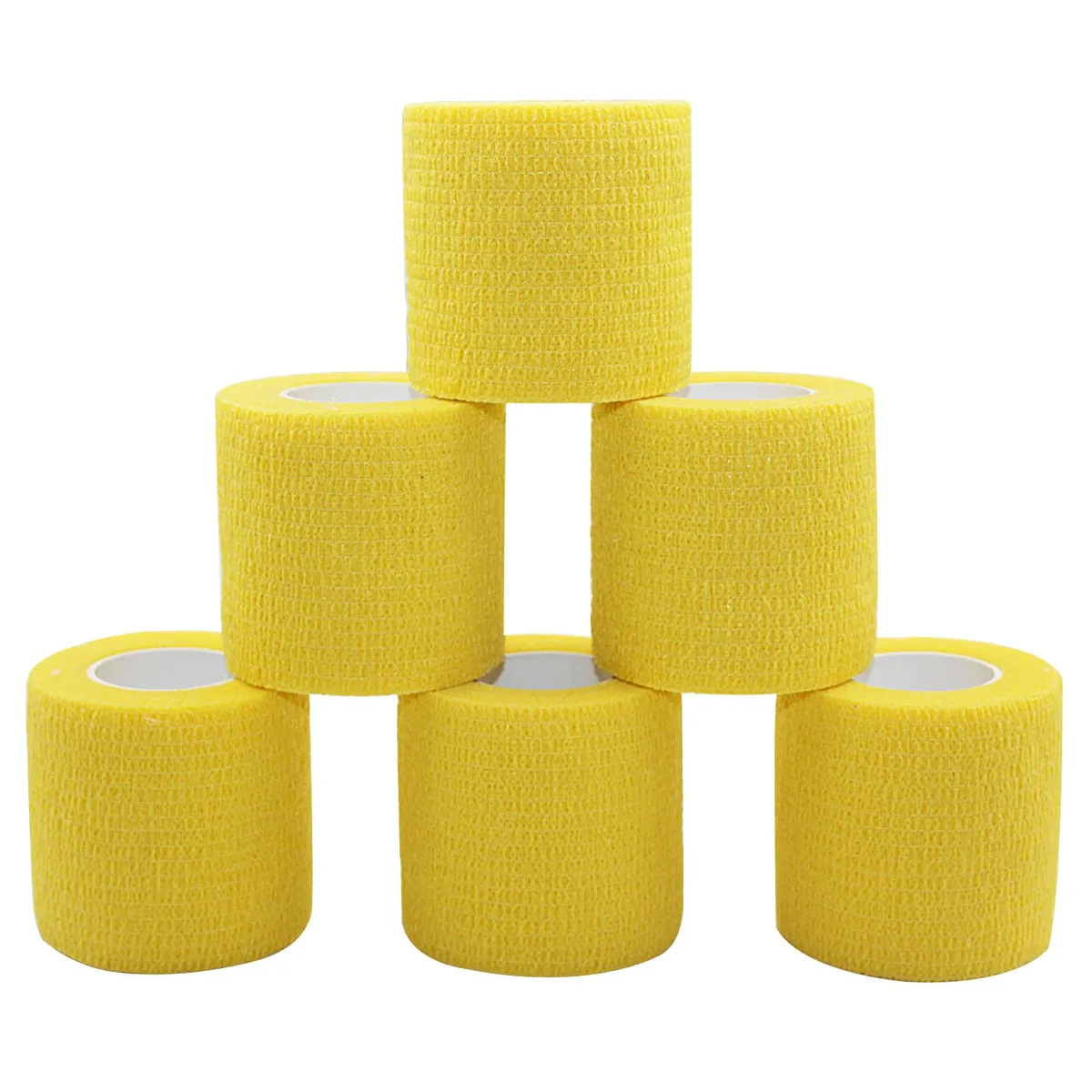 COMOmed COMOmed Self-Adherent Cohesive Bandage 2"x5 Yards Yellow 6 Rolls First Aid — product photo