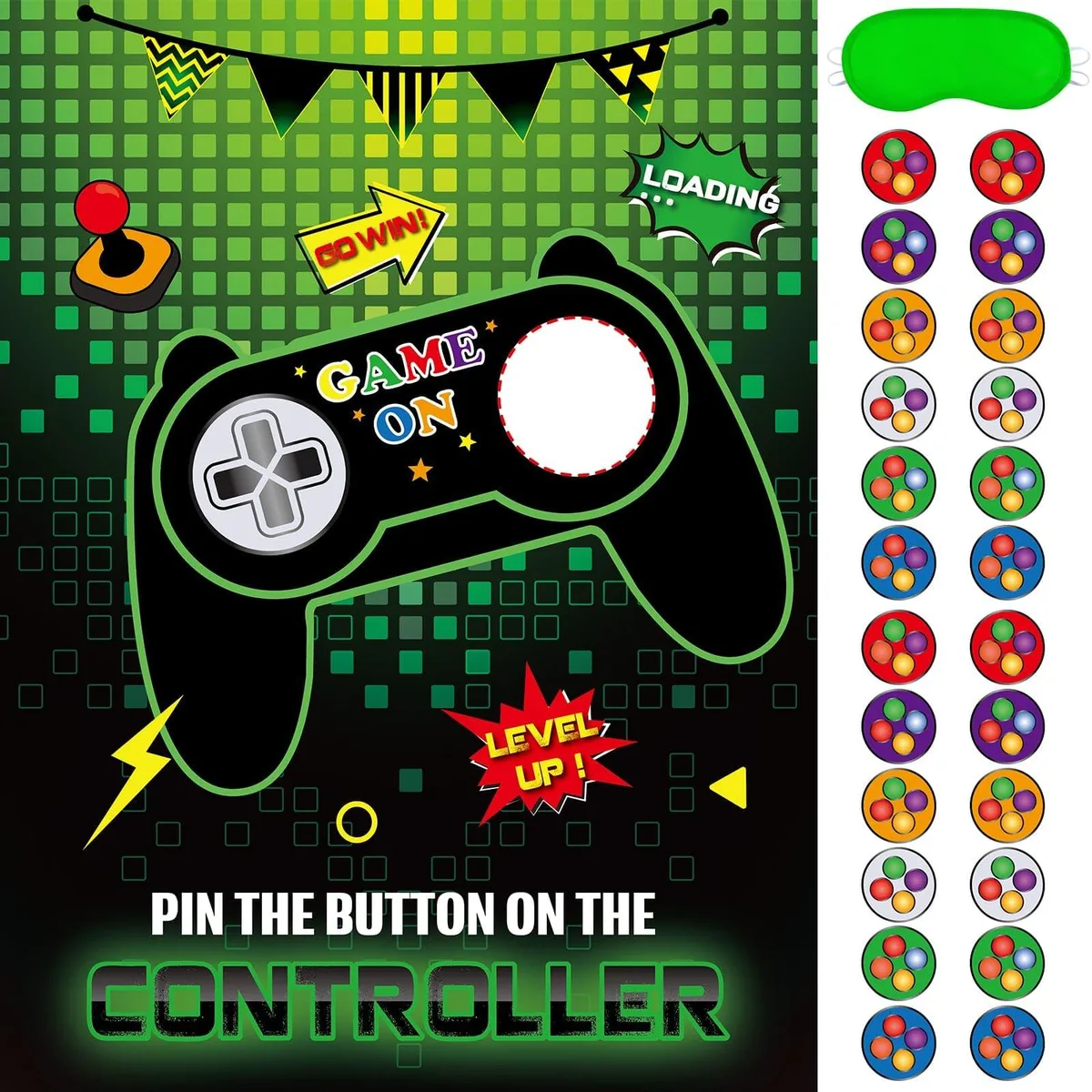  Worry Free Gadgets Pin The Button on The Game 21" x 28" 24 Sticker — product photo