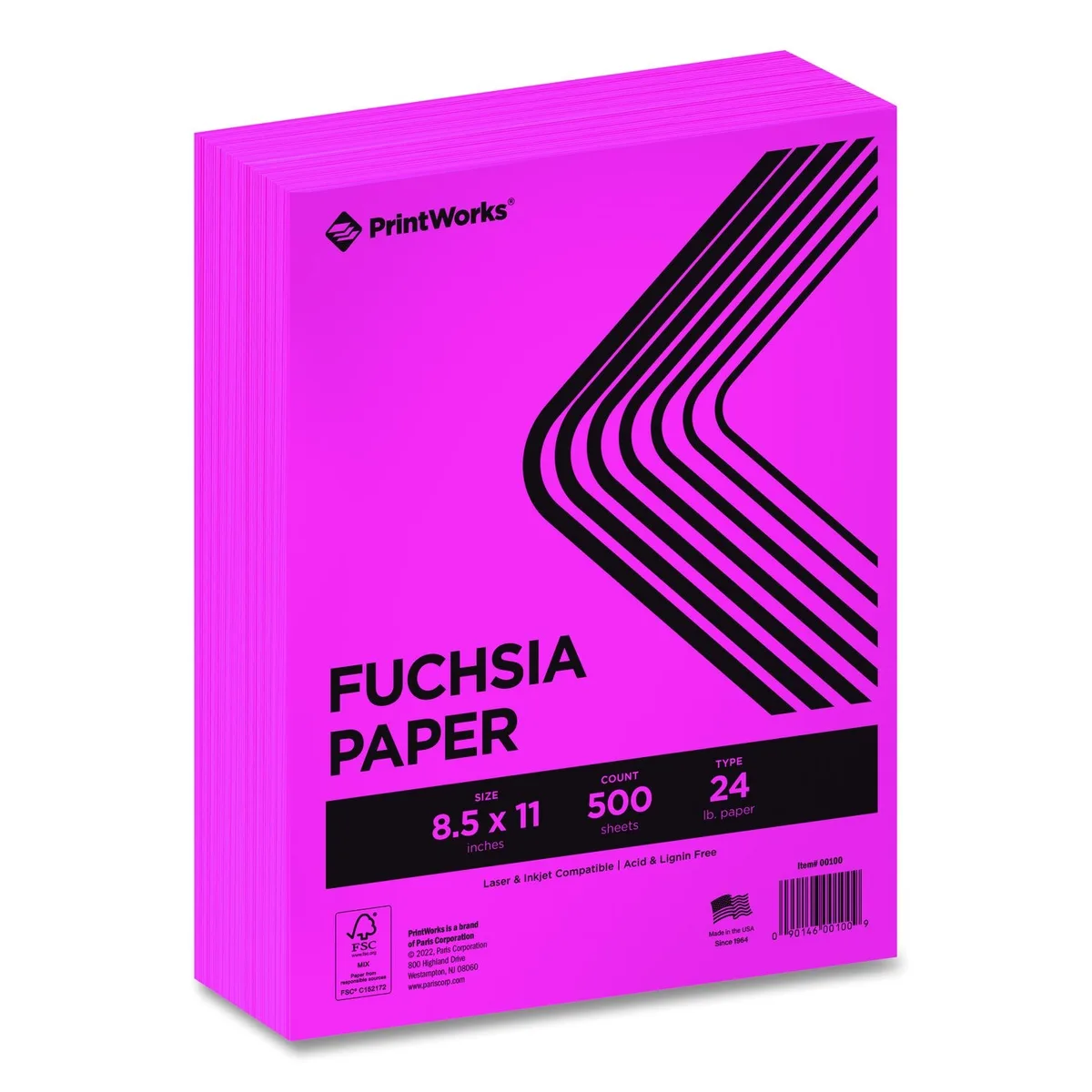 Paris Corporation Paris Corporation Paper 24 lb 8.5 x 11 Fuchsia 500 Sheets — product photo