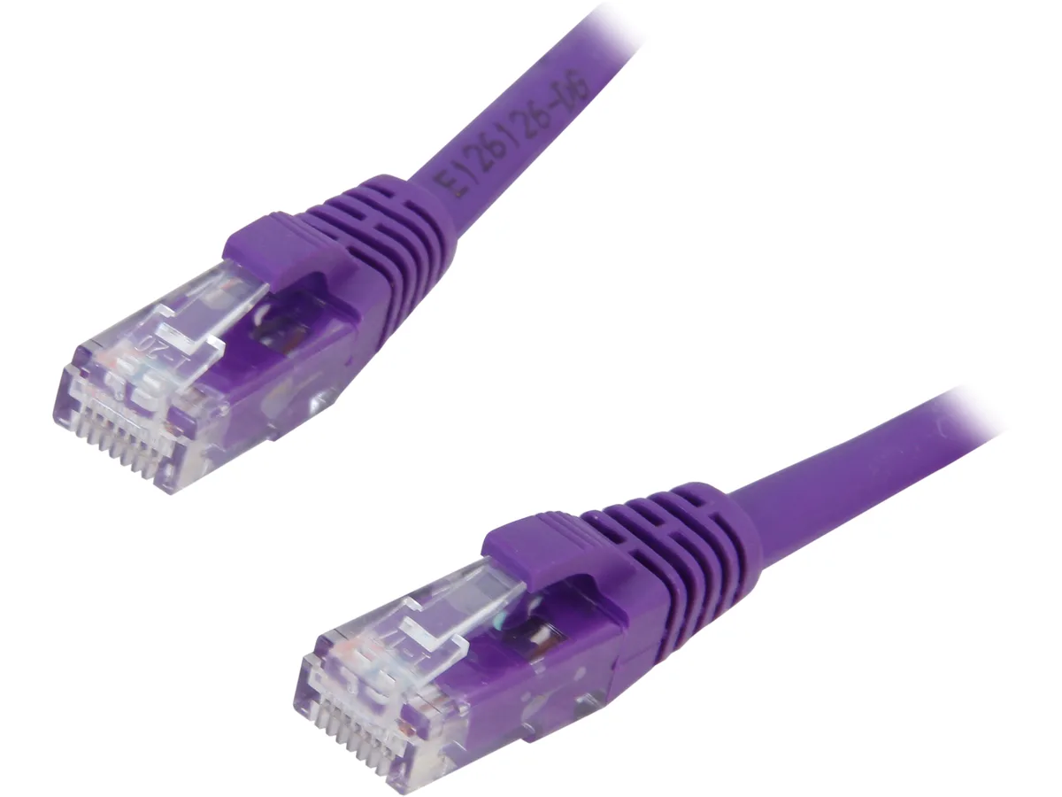 Cables To Go Cables To Go 31347 Cat6 network ethernet cable 5 ft Purple — product photo